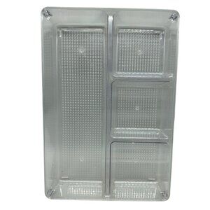 Clear Acrylic Stackable Desk Organizer With 4 Compartments 13x9" READ